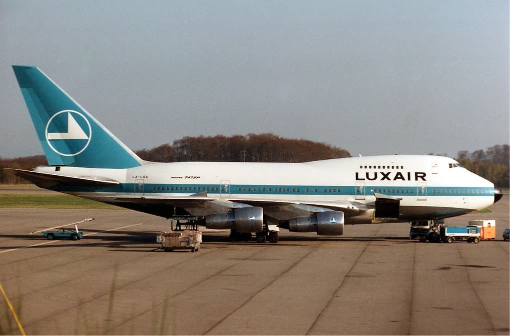 Luxair vliegtuig in vlucht