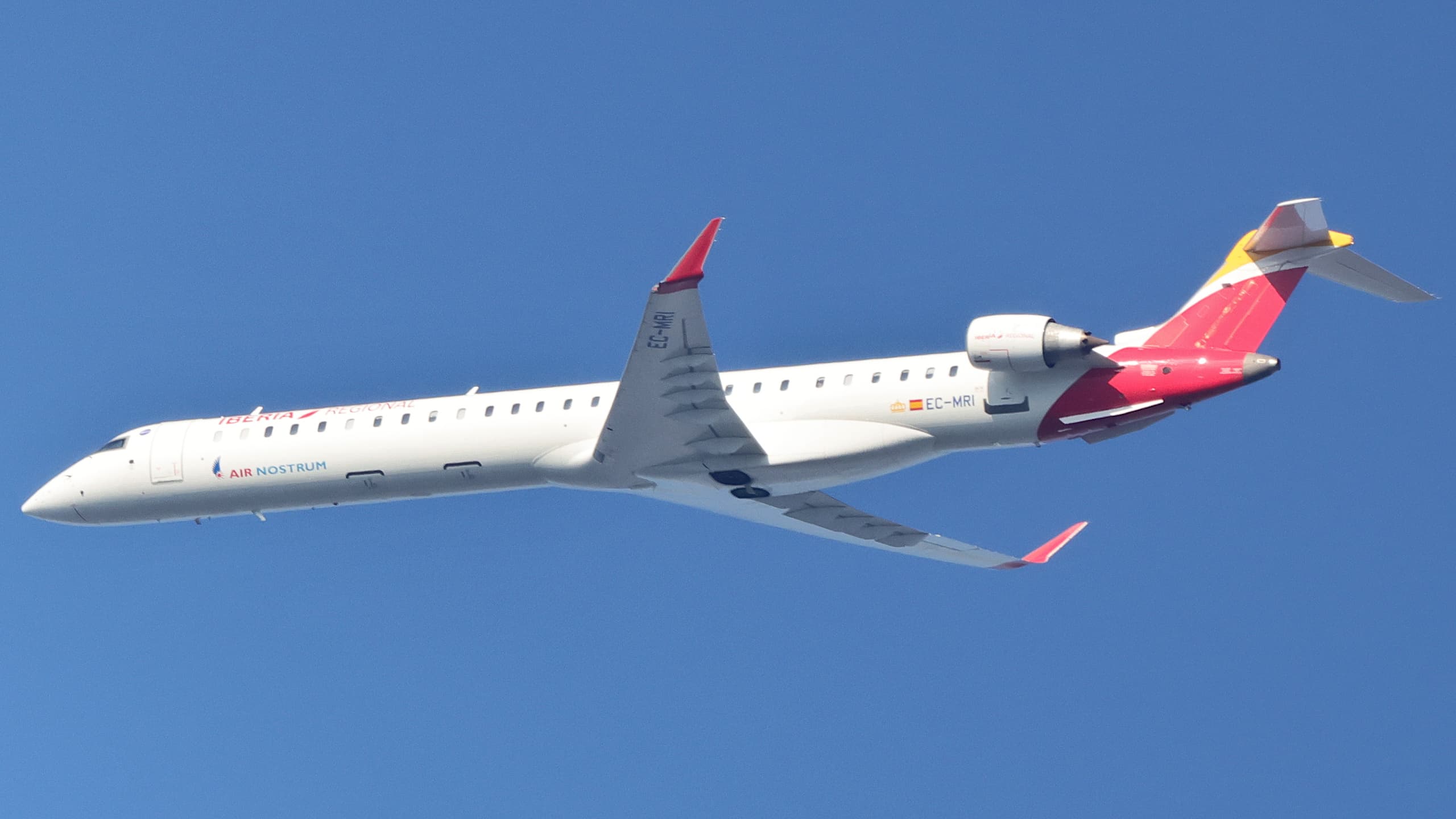 Air Nostrum vliegtuig in vlucht