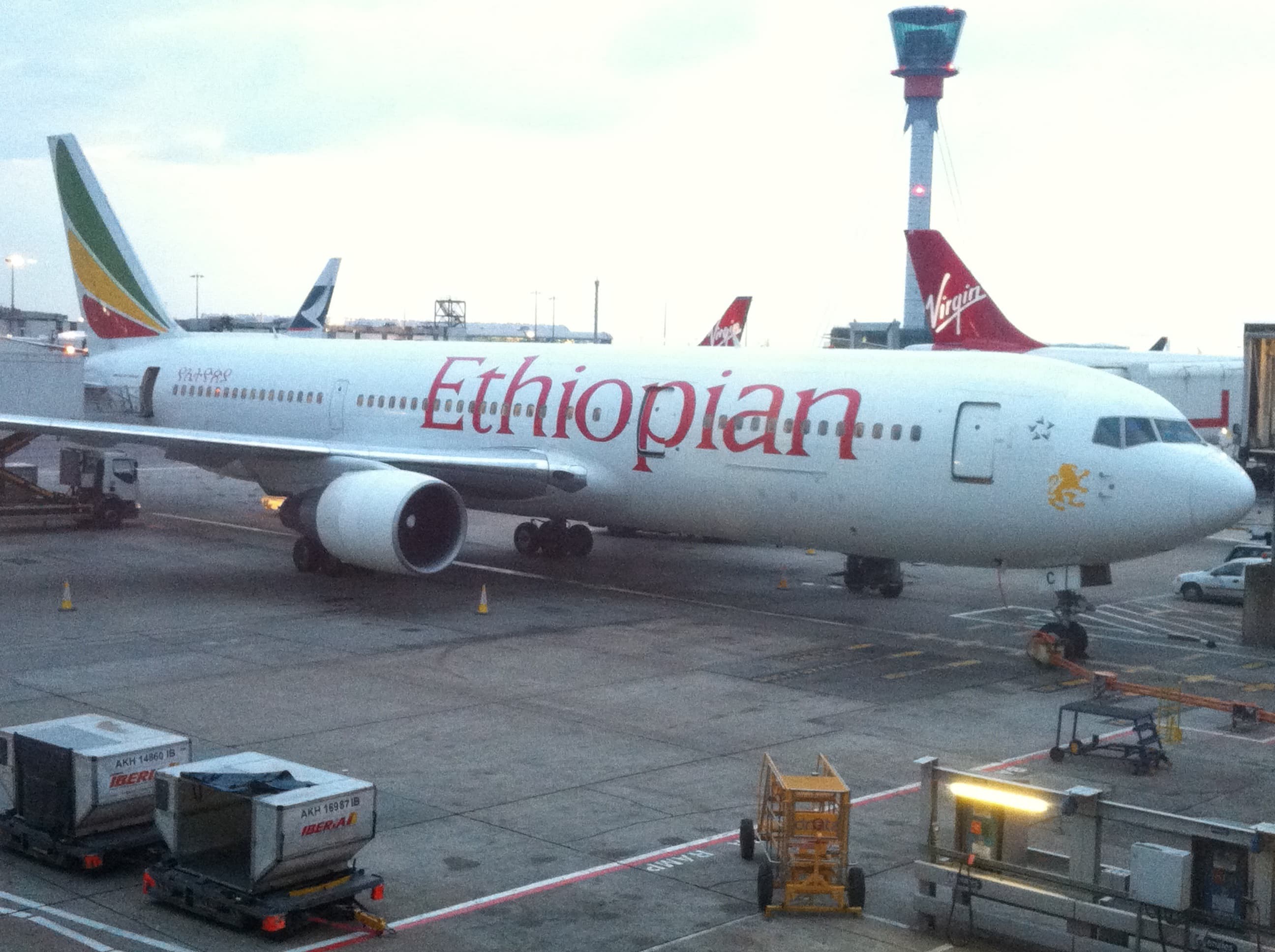 Ethiopian Airlines vliegtuig in vlucht