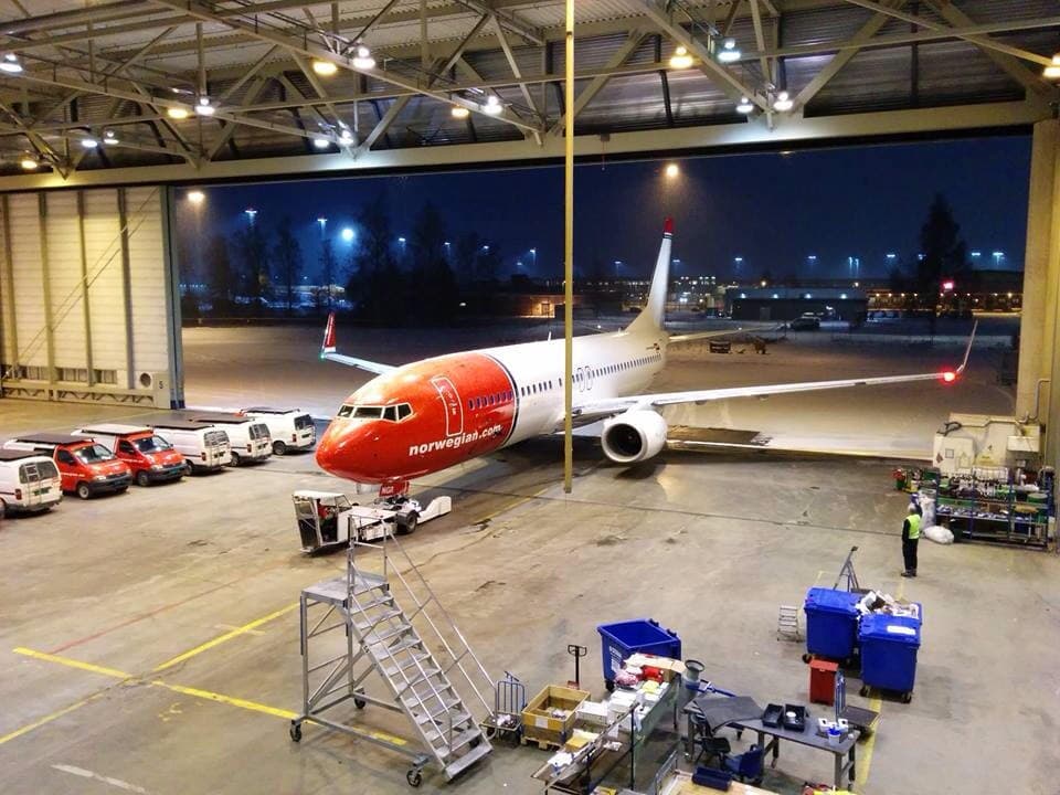 Norwegian (D8) vliegtuig in vlucht