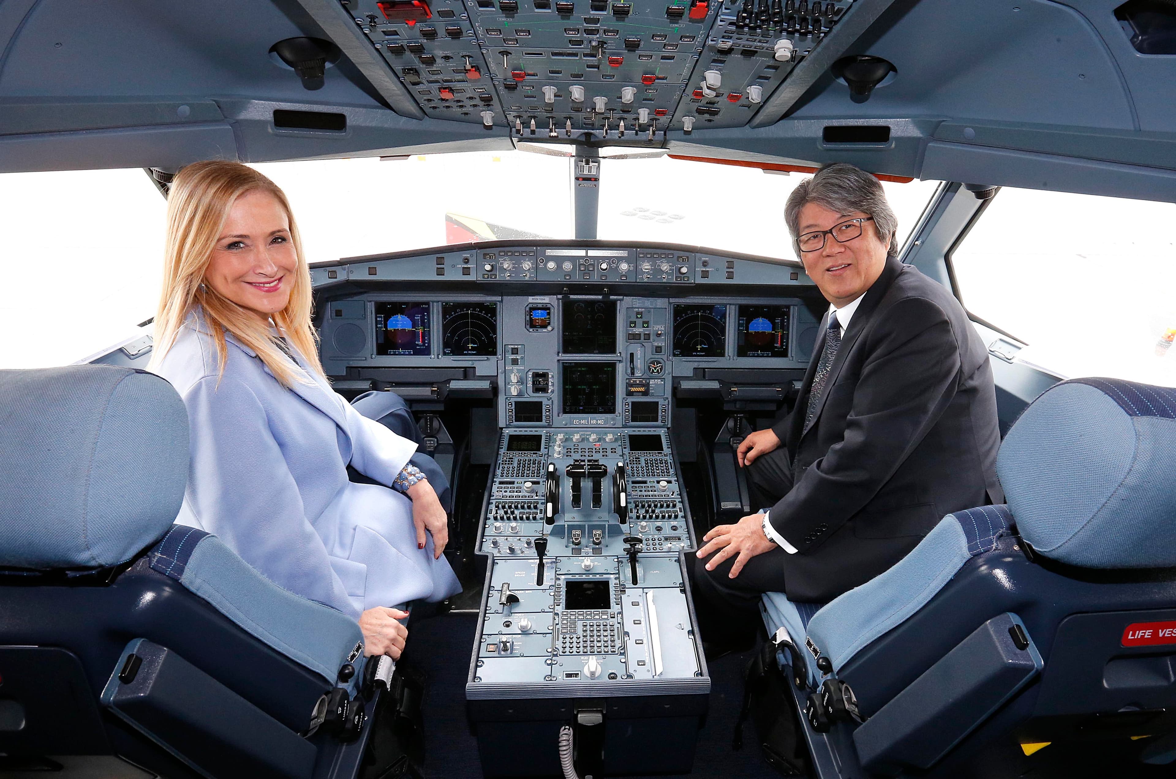 Iberia vliegtuig in vlucht